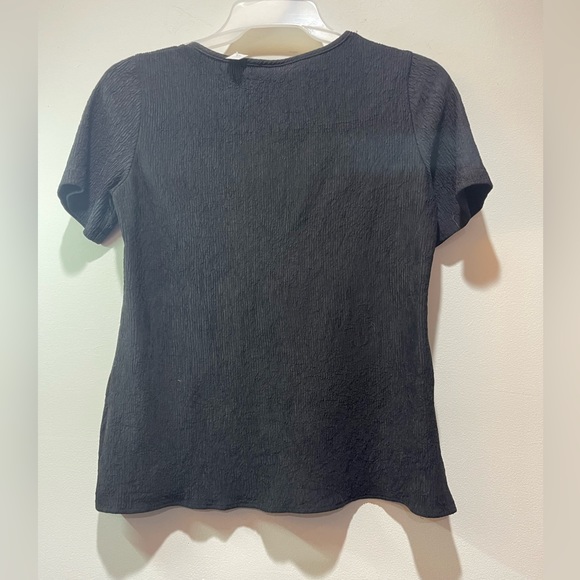 Jessica Michel Women's Black Dress Shirt Size Small S/S Vented Sides - Picture 5 of 6